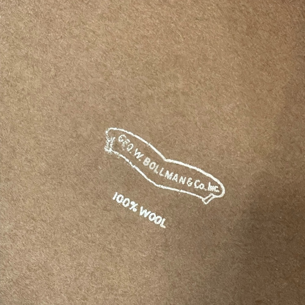 Geo. W. Bollman Wool Hat Net Bow Camel Color - image 3